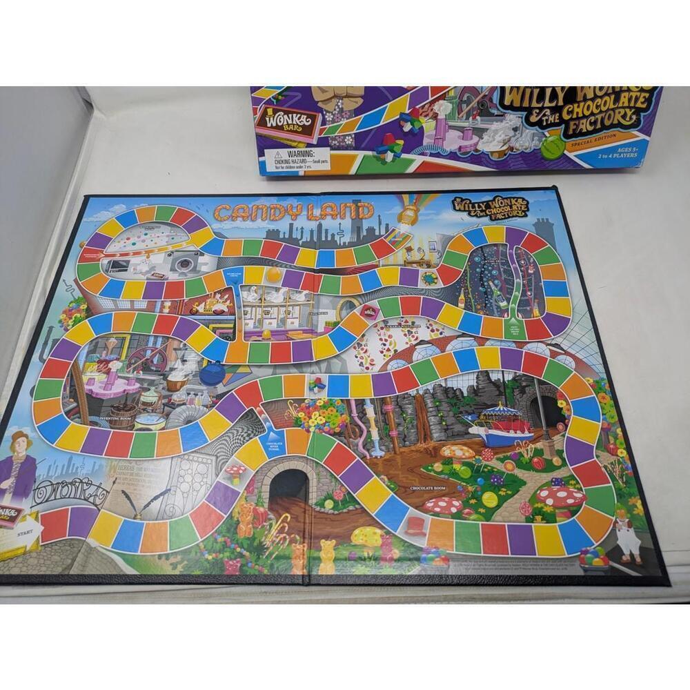 Candy Land Willy Wonka and the Chocolate Factory Board Game - Picture 3 of 5